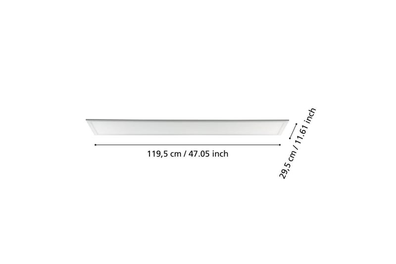 Rasterbelysning Eglo LED-Panel 4000K 1200x300 mm - Vit - Belysning - Inomhusbelysning & lampor - Vägglampor & väggbelysning