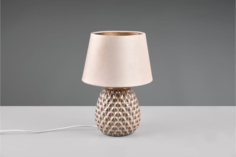 ARIANA Bordslampa 35cm E14 Beige - Beige - Belysning - Inomhusbelysning & lampor - Sänglampa - Sängbordslampa