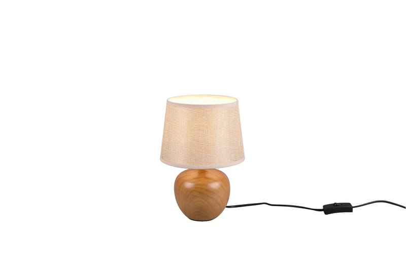 LUXOR Bordslampa 26 cm Beige - Beige/Trä - Belysning - Inomhusbelysning & lampor - Sänglampa - Sängbordslampa