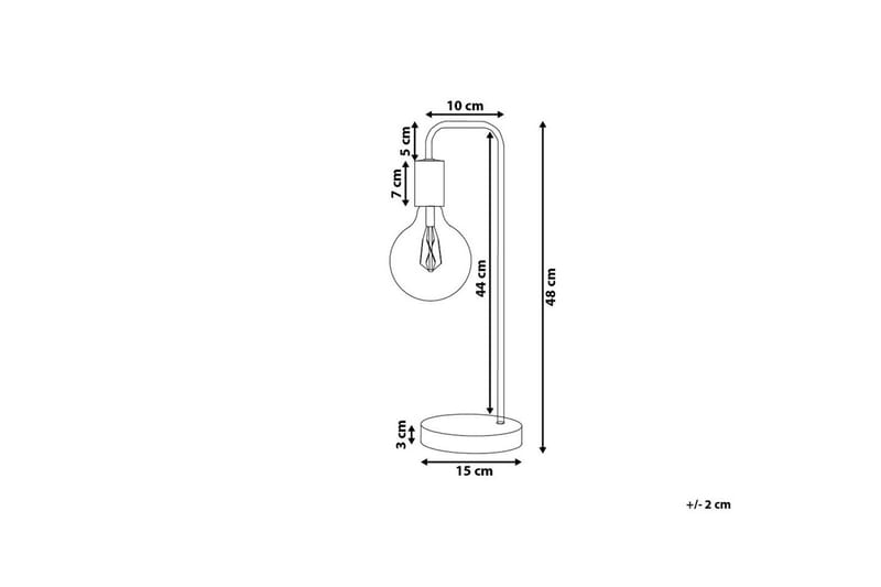 Savenay Bordslampa 48 cm E27 - Guld - Belysning - Inomhusbelysning & lampor - Sänglampa - Sängbordslampa