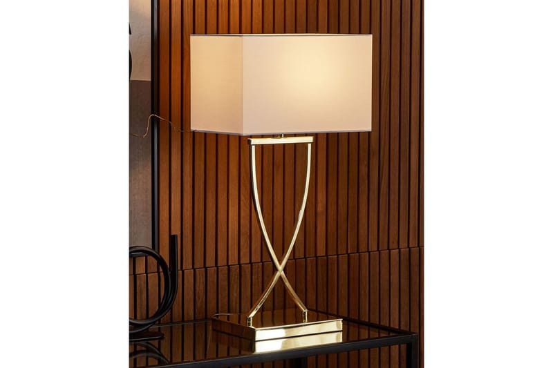 Sirene Bordslampa 62 cm E27 - Mässing/Vit - Belysning - Inomhusbelysning & lampor - Sänglampa - Sängbordslampa