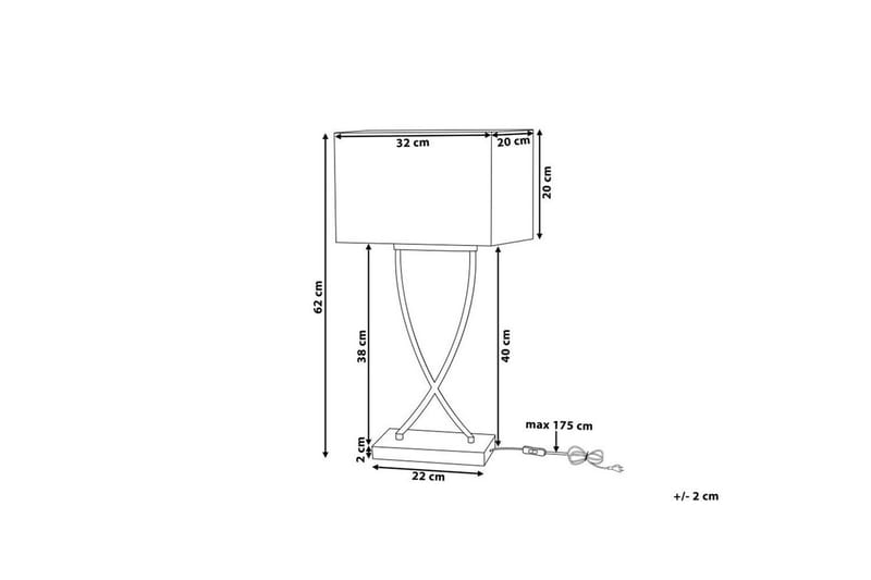 Sirene Bordslampa 62 cm E27 - Mässing/Vit - Belysning - Inomhusbelysning & lampor - Sänglampa - Sängbordslampa