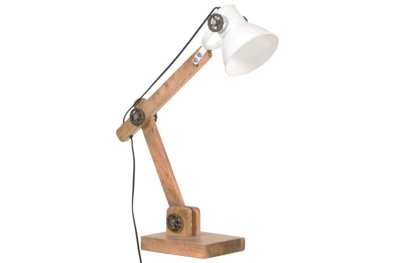 Skrivbordslampa industriell vit rund 58x18x90 cm E27 - Vit - Belysning - Inomhusbelysning & lampor - Skrivbordslampa