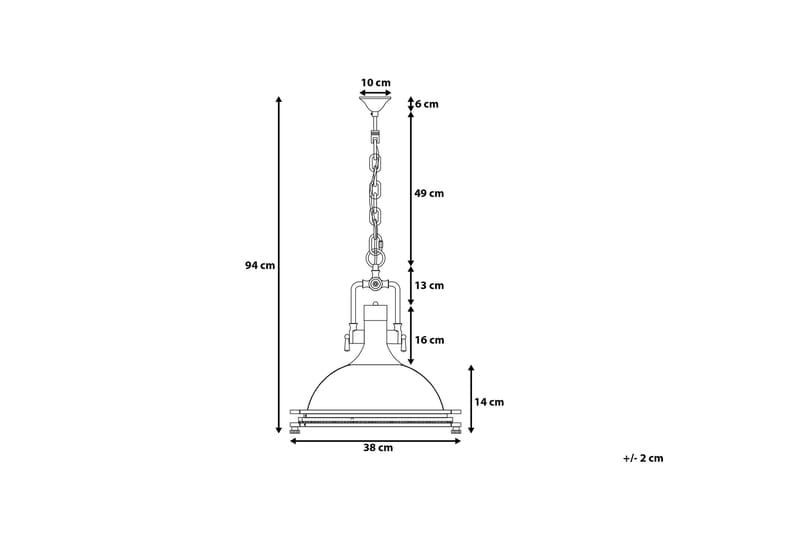 EBRON Taklampa 38 cm - Kökslampa & pendellampa - Sovrumslampa - Fönsterlampa hängande