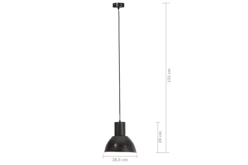 Hänglampa industriell 25 W svart rund 28,5 cm E27 - Svart - Belysning - Inomhusbelysning & lampor - Taklampor & takbelysning - Kökslampa & pendellampa