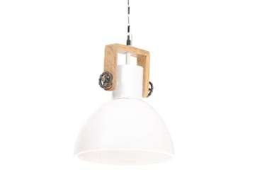 Hänglampa industriell 25 W vit rund 30 cm E27