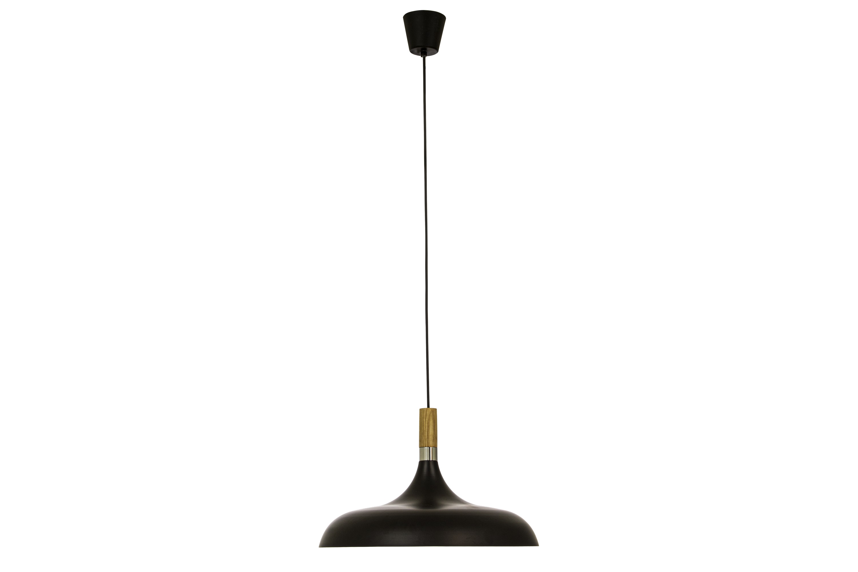 SENSE taklampa 45cm svart/trä/krom – Aneta Lighting