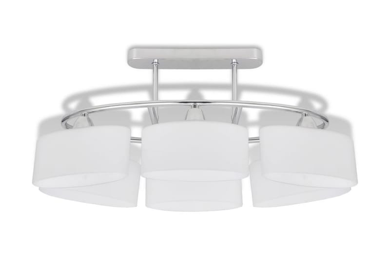 Taklampa med ovala glasskärmar 2 st E14 - Vit - Kökslampa & pendellampa - Sovrumslampa - Fönsterlampa hängande