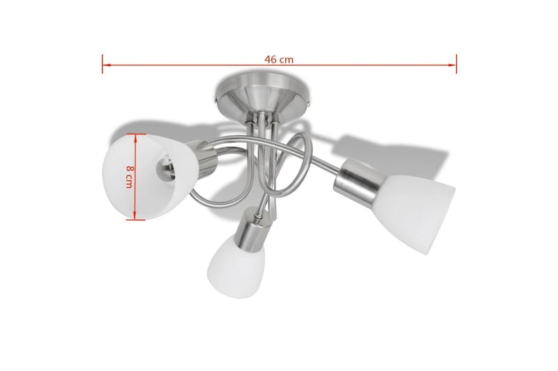 Taklampa med ovala glasskärmar för 3 E14-lampor - Vit - Belysning - Inomhusbelysning & lampor - Taklampor & takbelysning - Kökslampa & pendellampa