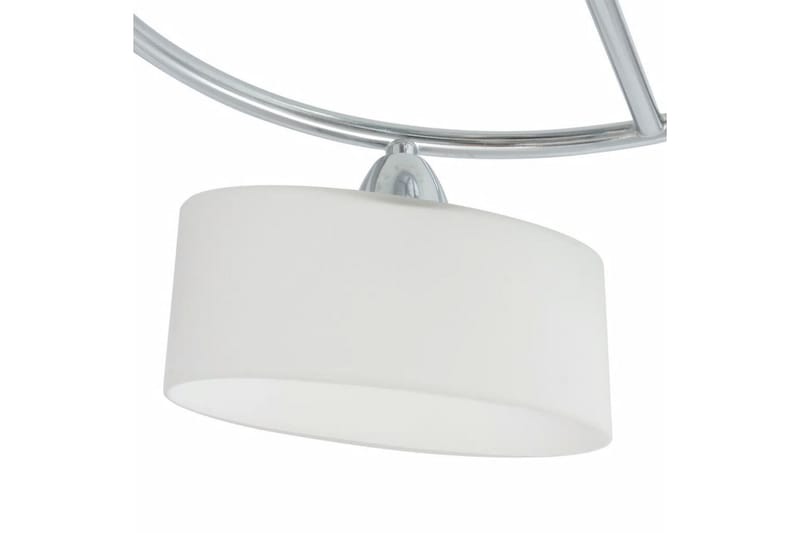 Taklampa med ovala glasskärmar för 5 E14-lampor 200 W - Vit - Kökslampa & pendellampa - Sovrumslampa - Fönsterlampa hängande