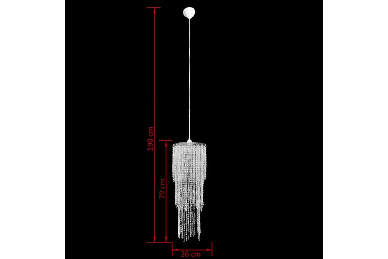 Kristallkrona 26x70 cm - Transparent - Belysning - Inomhusbelysning & lampor - Taklampor & takbelysning - Kristallkrona & takkrona