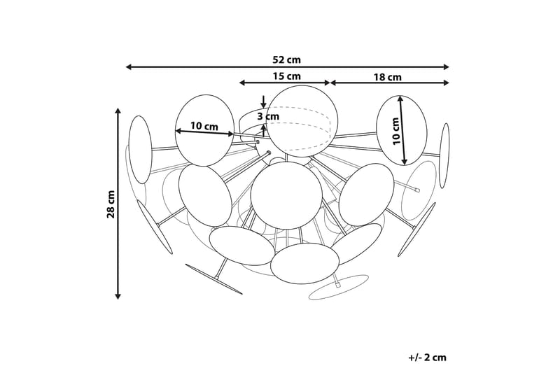 PSINTHOS Plafond Svart/Guld - Belysning - Inomhusbelysning & lampor - Taklampor & takbelysning - Plafond