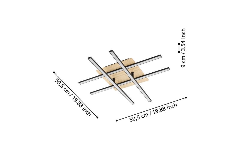 Taklampa Eglo Marinello 1 - Svart/Brun - Belysning - Inomhusbelysning & lampor - Taklampor & takbelysning - Plafond