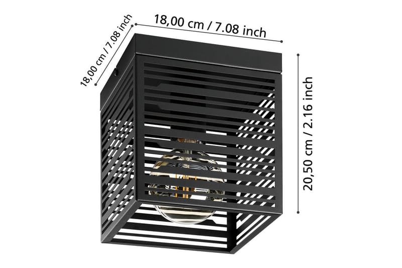 Taklampa Eglo Piedritas - Svart - Belysning - Inomhusbelysning & lampor - Taklampor & takbelysning - Plafond