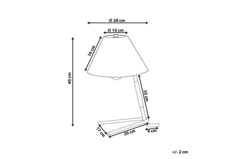 Toykab Bordslampa 40 cm E27 - Guld/Vit - Belysning - Inomhusbelysning & lampor - Sänglampa - Sängbordslampa