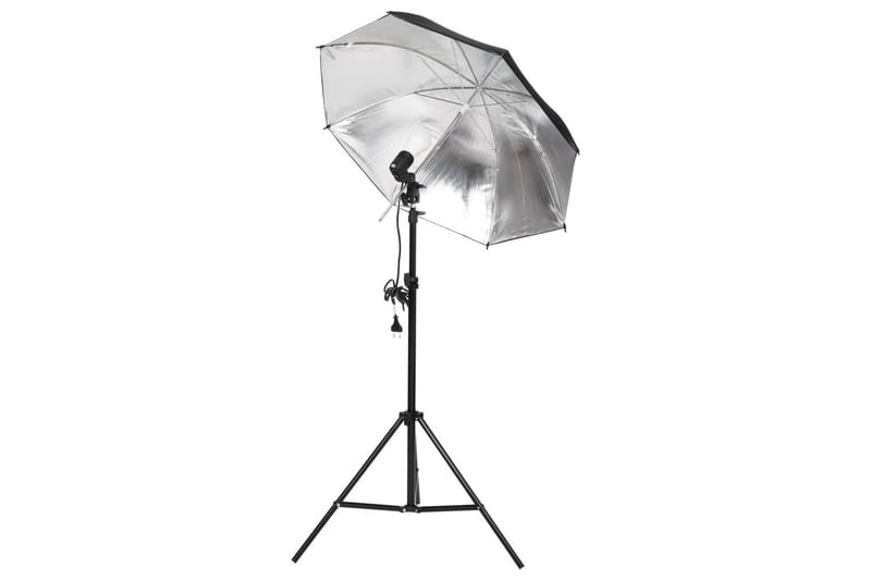 Fotostudio med lampor, bakgrund och reflexskärm - Svart - Belysning - Ljuskällor & glödlampor - Arbetsbelysning - Fotobelysning & studiobelysning