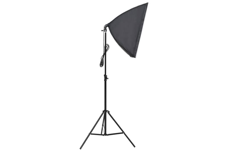 Fotostudio med lampor, bakgrund och reflexskärm - Svart - Belysning - Ljuskällor & glödlampor - Arbetsbelysning - Fotobelysning & studiobelysning