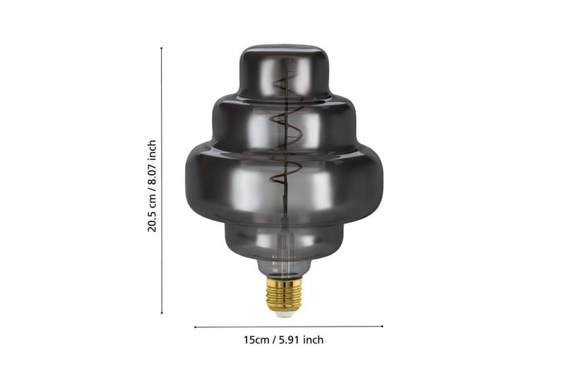 Ljuskälla Eglo LM-E27-LED OR150 4W Smoky - Svart/Grå - Belysning - Ljuskällor & glödlampor - LED belysning - LED-lampa