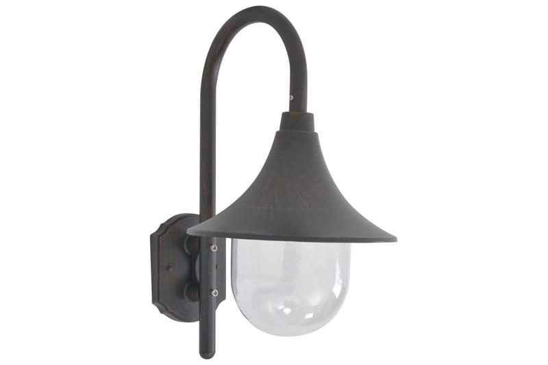 Vägglampa för trädgård E27 42 cm aluminium brons - Brun - Belysning - Utomhusbelysning - Fasadbelysning