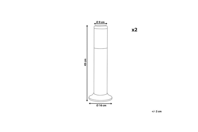 Manorce Polletlampa 49 cm E27 - Svart/Vit - Belysning - Utomhusbelysning - Pollare