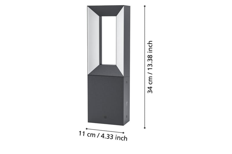 Pollare Eglo Riforano 340 mm - Svart/Vit - Belysning - Utomhusbelysning - Pollare