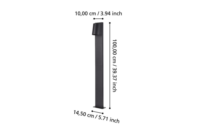 Pollare Eglo Stagnone - Svart/Grå - Belysning - Utomhusbelysning - Pollare