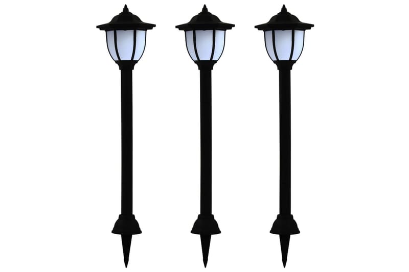 Sollampa LED set 3 st svart - Svart - Belysning - Utomhusbelysning - Solcellslampa & solcellsbelysning