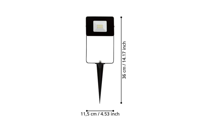 Trädgårdsspotlight Eglo Faedo 4 med Jordspett - Svart - Belysning - Utomhusbelysning - Markbelysning