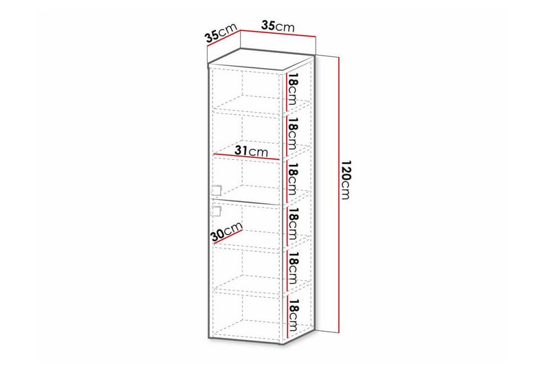 Glenndale Högskåp Badrum 120 cm Vit - Förvaring - Badrumsförvaring & tvättstuga inredning - Badrumsskåp