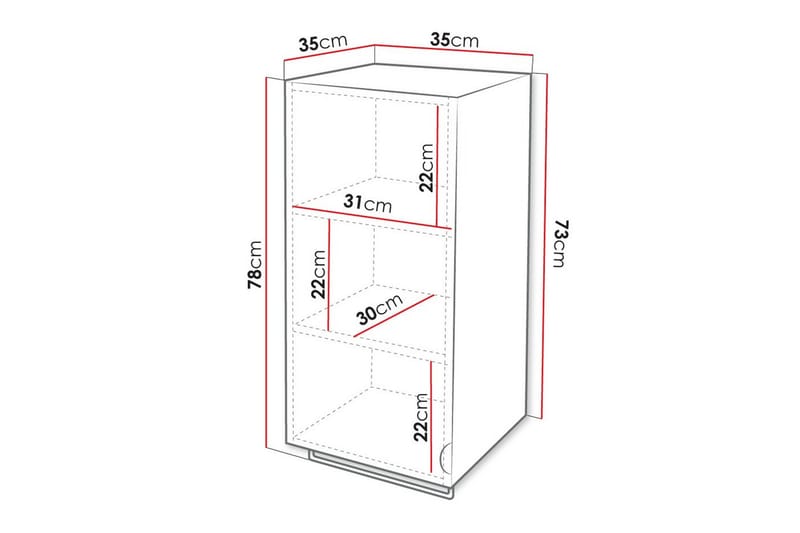 Glenndale Väggskåp 35x35 cm Svart - Förvaring - Badrumsförvaring & tvättstuga inredning - Badrumsskåp