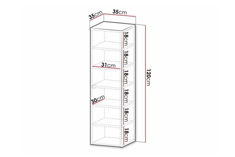 Glenndale Väggskåp 35x35 cm Vit - Förvaring - Badrumsförvaring & tvättstuga inredning - Badrumsskåp