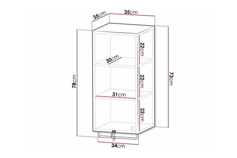 Glenndale Väggskåp 35x35 cm Vit - Förvaring - Badrumsförvaring & tvättstuga inredning - Badrumsskåp