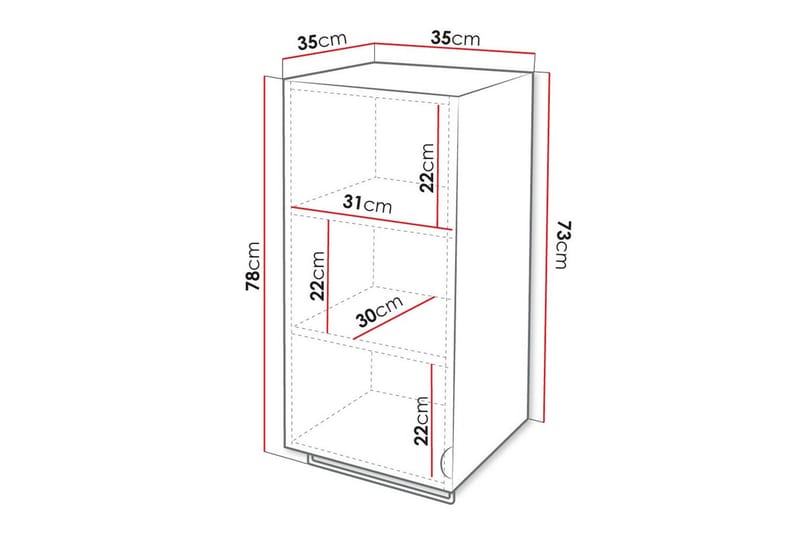 Glenndale Väggskåp 35x35 cm Vit - Förvaring - Badrumsförvaring & tvättstuga inredning - Badrumsskåp