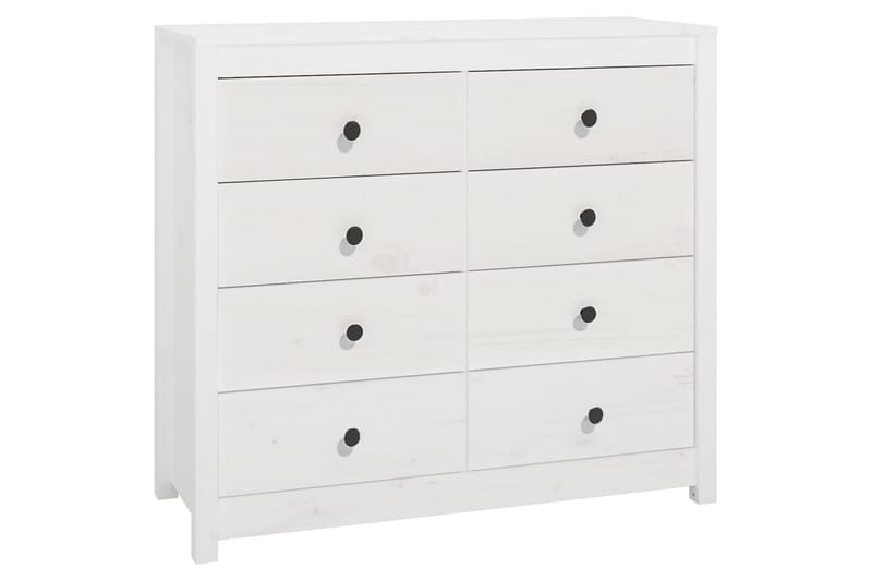 beBasic Sidoskåp vit 100x40x90 cm massiv furu - Förvaring - Förvaringsmöbler - Skänkar & sideboards