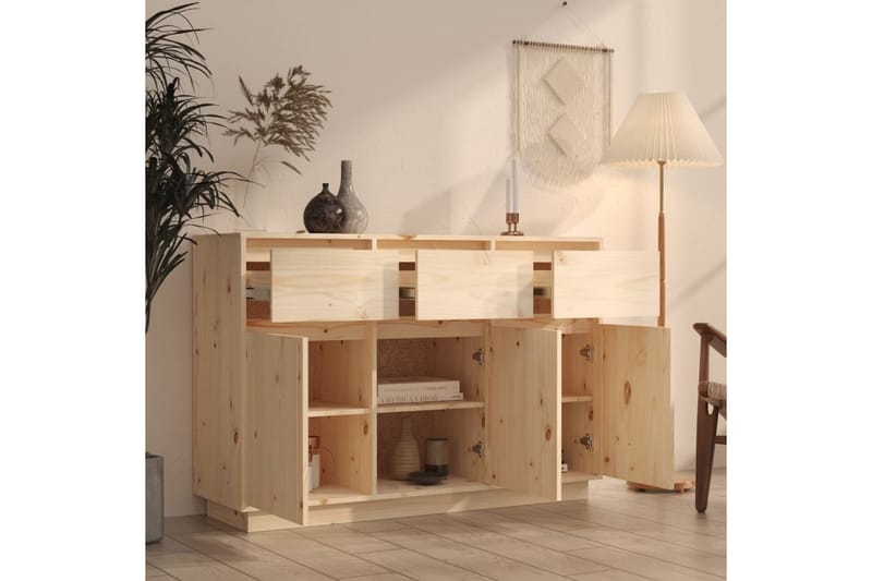 beBasic Skänk 110x34x75 cm massiv furu - Förvaring - Förvaringsmöbler - Skänkar & sideboards