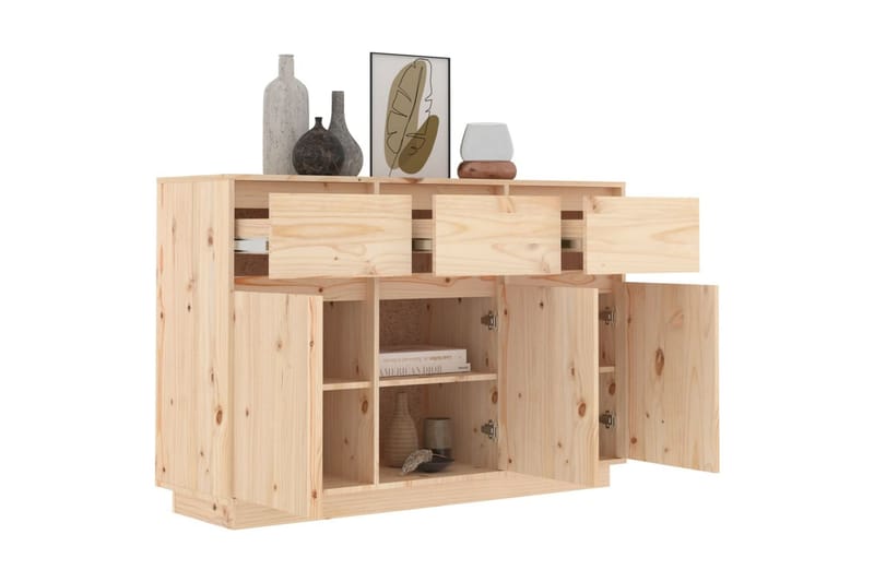 beBasic Skänk 110x34x75 cm massiv furu - Förvaring - Förvaringsmöbler - Skänkar & sideboards