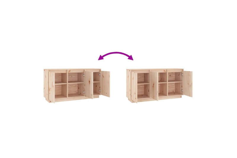 beBasic Skänk 111x34x60 cm massiv furu - Förvaring - Förvaringsmöbler - Skänkar & sideboards