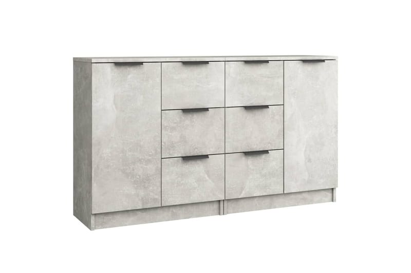 beBasic Skänk 2 st betonggrå 60x30x70 cm konstruerat trä - Förvaring - Förvaringsmöbler - Skänkar & sideboards