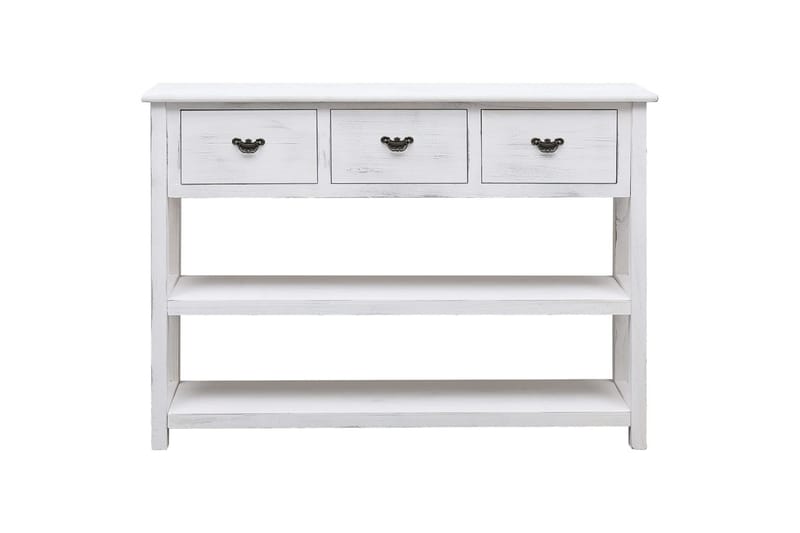 beBasic Skänk antikvit 108x30x76 cm massivt kejsarträ - Förvaring - Förvaringsmöbler - Skänkar & sideboards