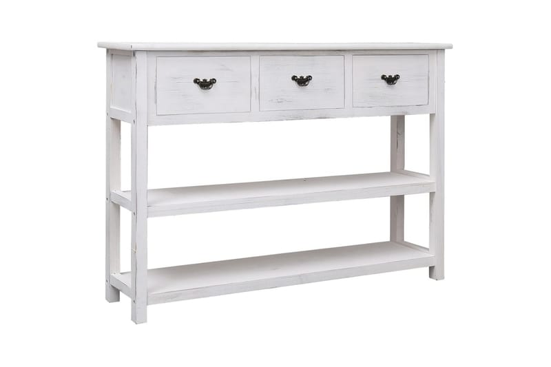 beBasic Skänk antikvit 108x30x76 cm massivt kejsarträ - Förvaring - Förvaringsmöbler - Skänkar & sideboards