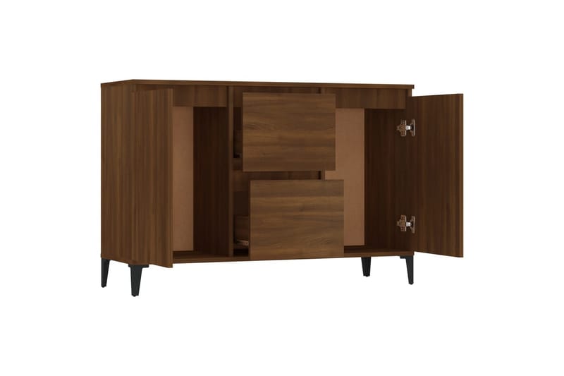 beBasic Skänk brun ek 104x35x70 cm konstruerat trä - Förvaring - Förvaringsmöbler - Skänkar & sideboards