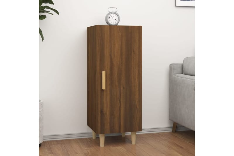 beBasic Skänk brun ek 34,5x34x90 cm konstruerat trä - Förvaring - Förvaringsmöbler - Skänkar & sideboards