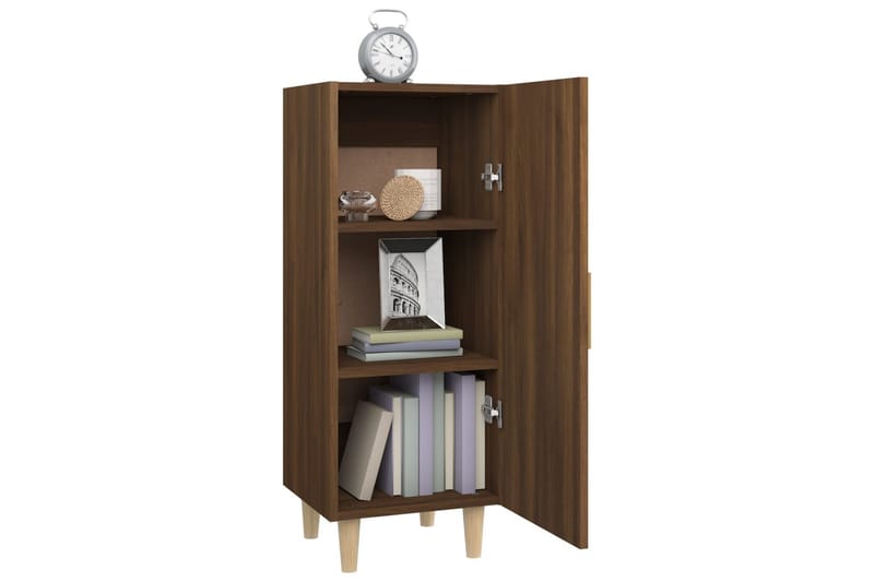 beBasic Skänk brun ek 34,5x34x90 cm konstruerat trä - Förvaring - Förvaringsmöbler - Skänkar & sideboards