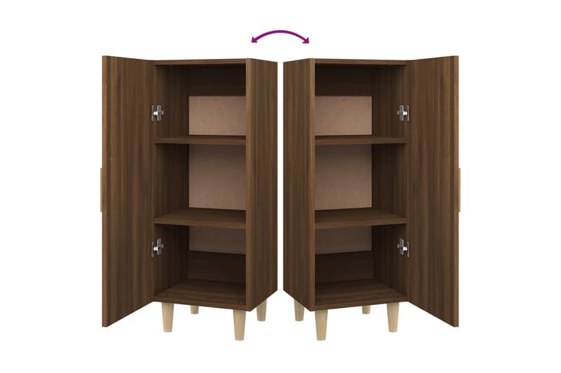 beBasic Skänk brun ek 34,5x34x90 cm konstruerat trä - Förvaring - Förvaringsmöbler - Skänkar & sideboards