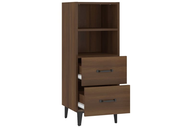 beBasic Skänk brun ek 34,5x34x90 cm konstruerat trä - Förvaring - Förvaringsmöbler - Skänkar & sideboards