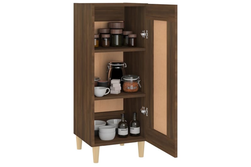 beBasic Skänk brun ek 34,5x34x90 cm konstruerat trä - Förvaring - Förvaringsmöbler - Skänkar & sideboards