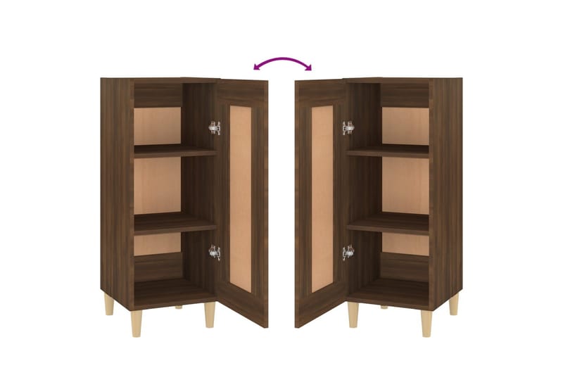 beBasic Skänk brun ek 34,5x34x90 cm konstruerat trä - Förvaring - Förvaringsmöbler - Skänkar & sideboards