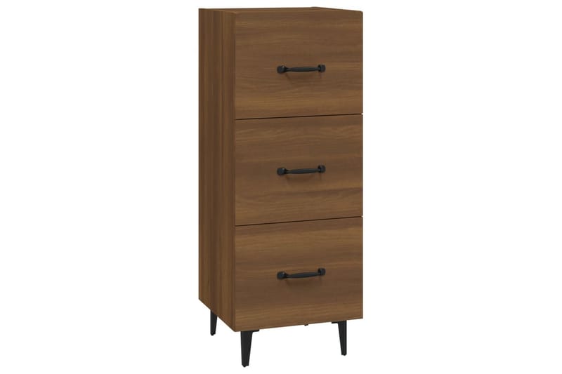 beBasic Skänk brun ek 34,5x34x90 cm konstruerat trä - Förvaring - Förvaringsmöbler - Skänkar & sideboards