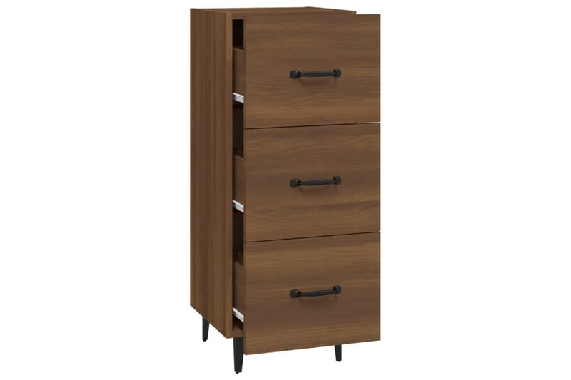 beBasic Skänk brun ek 34,5x34x90 cm konstruerat trä - Förvaring - Förvaringsmöbler - Skänkar & sideboards