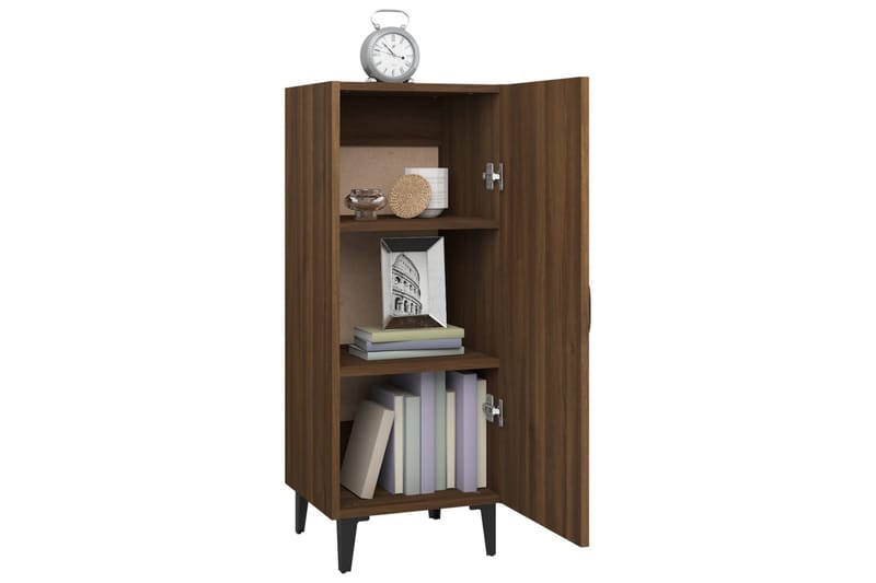 beBasic Skänk brun ek 34,5x34x90 cm konstruerat trä - Förvaring - Förvaringsmöbler - Skänkar & sideboards